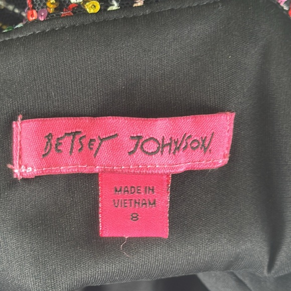 Betsey Johnson Sequin Striped Dress Wrap Rainbow Cocktail Party Spaghetti Strap - Picture 10 of 12